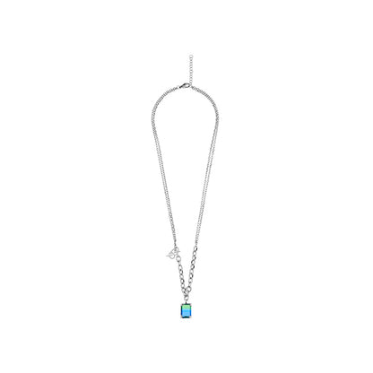 Neon Jungle Tourmaline Gemstone Charm Necklace