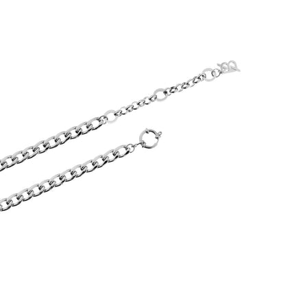 Neon Jungle Tourmaline Gemstone Curb Chain Necklace