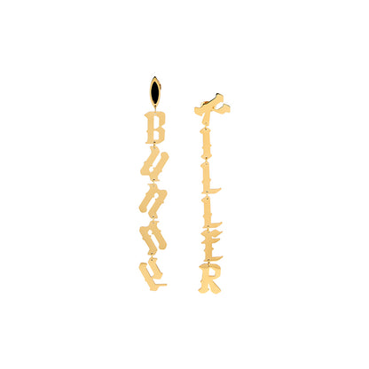 Killer Bunny KILLER Letters Drop Earrings