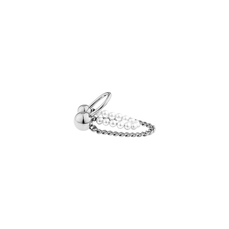 Teddy Girl Teddy Girl Double Strand Pearl Ear Clip