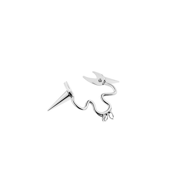 Rebellion Revolution Punk Rivet Nose Ring Cuff