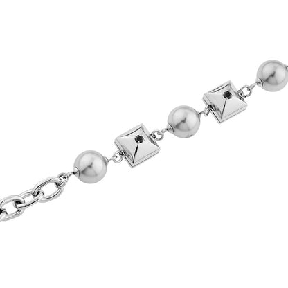 Rebellion Revolution Rivet Beaded Chain Bracelet