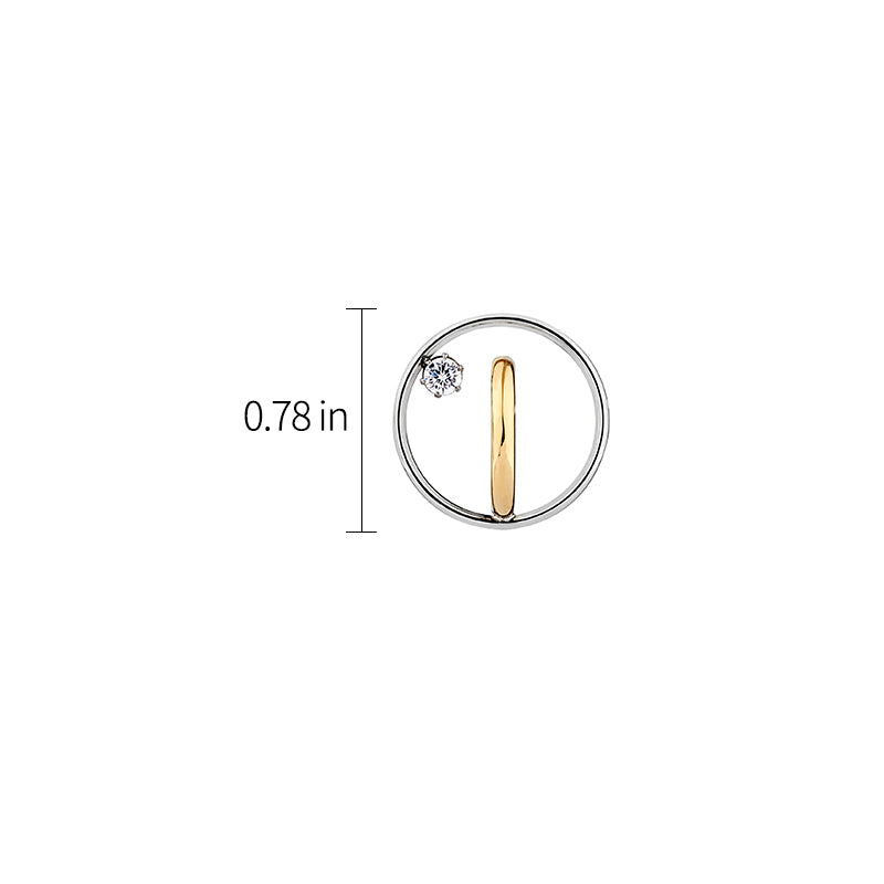 Georgium Sidus Bicolor Orbit Stud Earrings