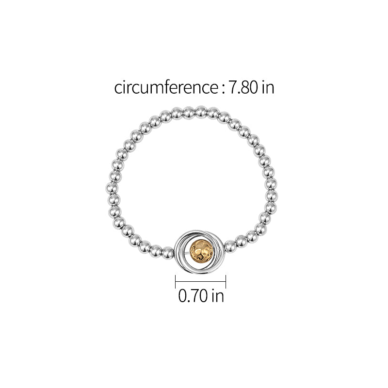 Georgium Sidus Bicolor Planet Shape Bracelet