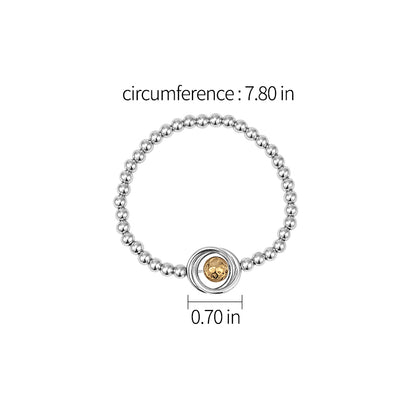Georgium Sidus Bicolor Planet Shape Bracelet
