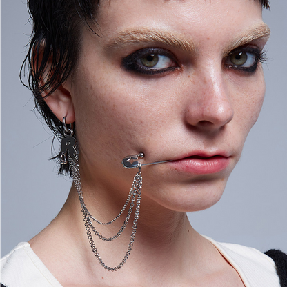 Rebellion Revolution Chained Lip Cuff/Earring Set